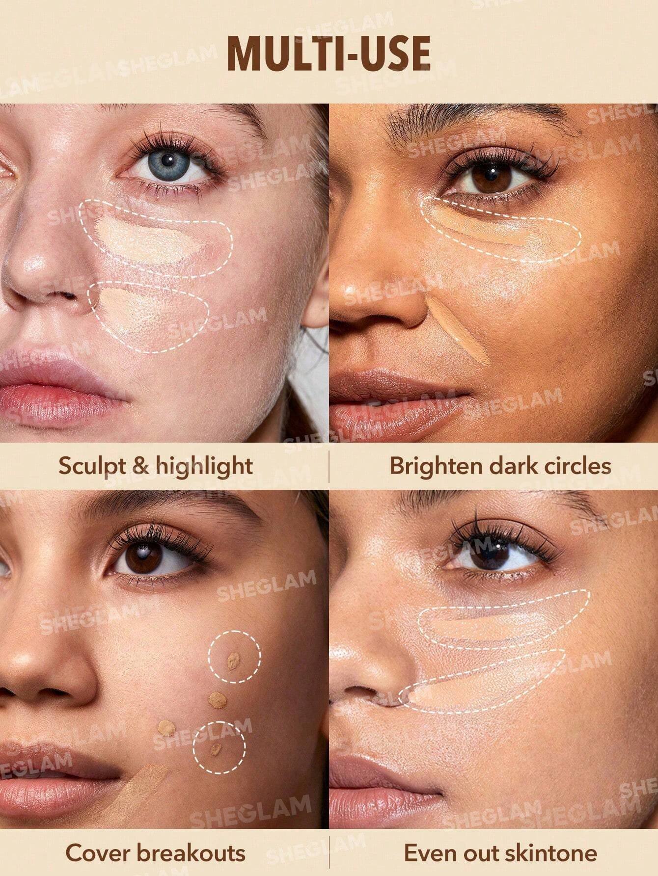 Perfect Skin High Coverage Concealer-Buttercream - 2