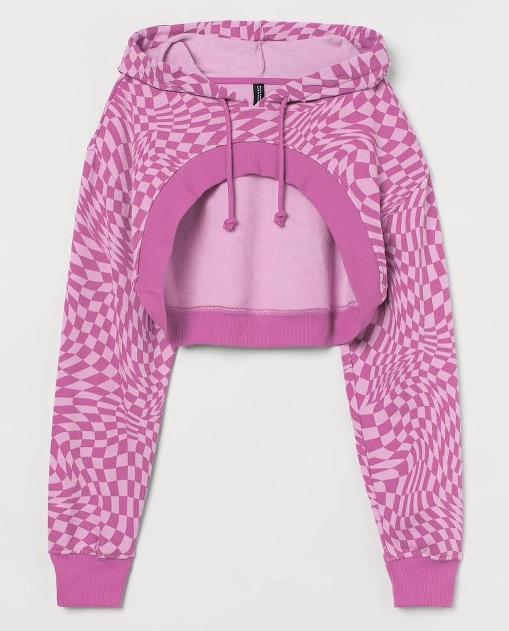 Printed Extreme Crop Hoodie - Brand Store