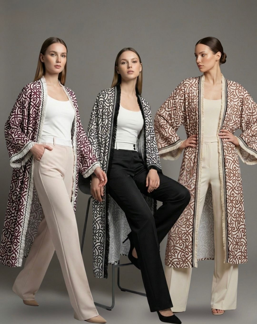 Elegant Printed Qaftan - Brand Store
